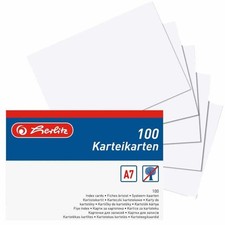 Karteikarte A7 blanko weiß
